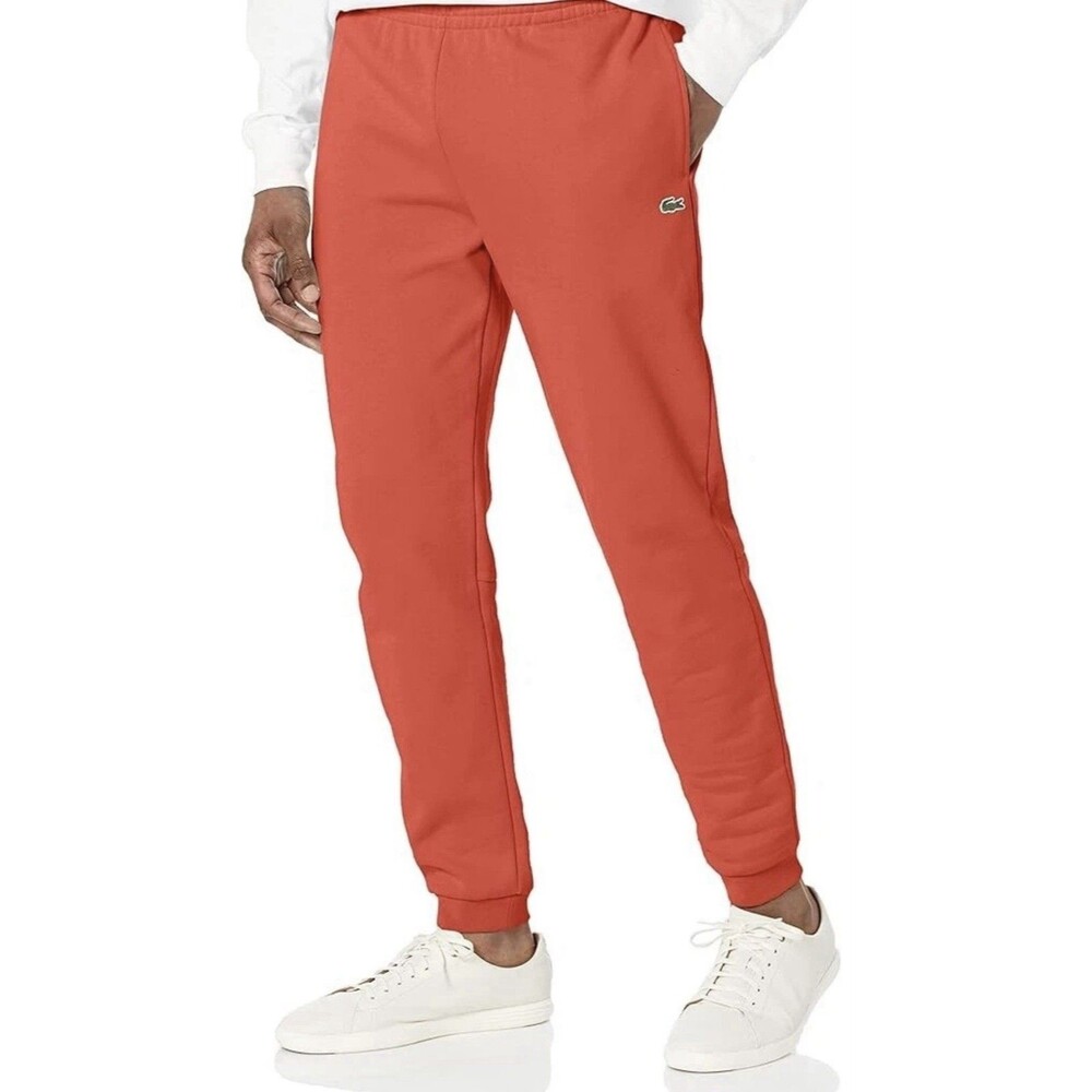 Lacoste Men’s XXL Slim Fit Cotton Blend Fleece Jogger Sweatpants Orange NWT $130